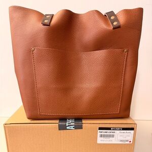 Mondelo Brandy large classic tote with brown handles